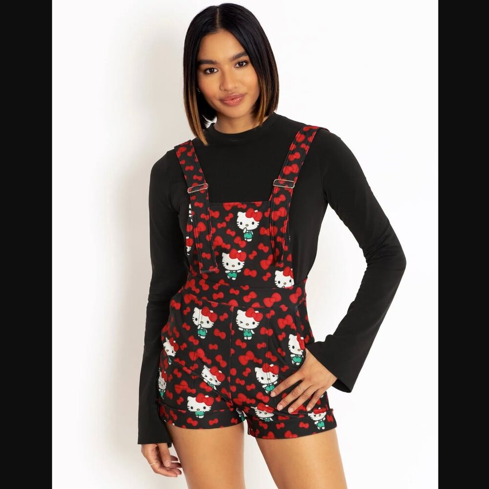 Hello Kitty Hi There Short Overalls
